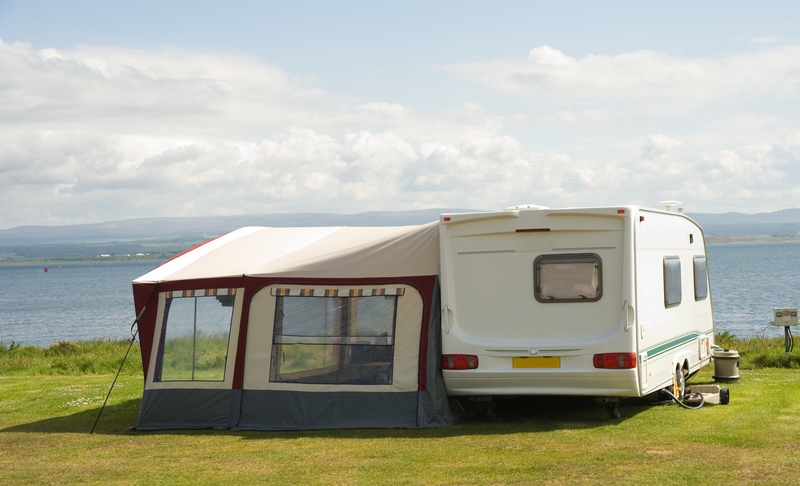 caravan with awning