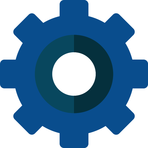 blue cog icon